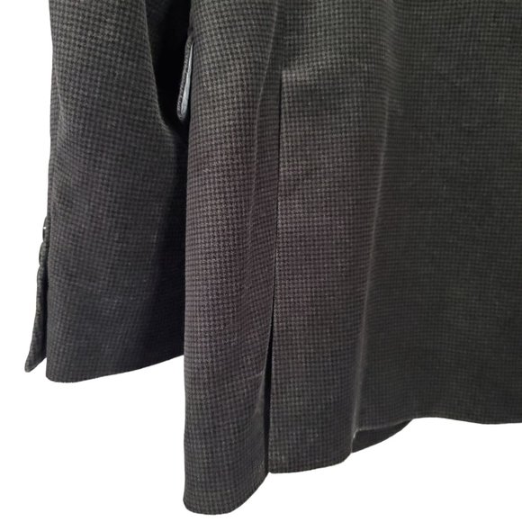 Alfani Mens Size 40L Blazer Sport Coat Slim Fit Velvet Micro Check Black Gray - Picture 16 of 16